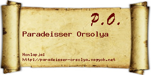 Paradeisser Orsolya névjegykártya